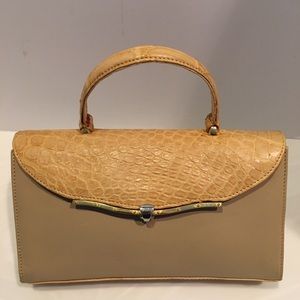 Vintage Italian Alligator / Leather Hand Bag
